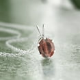 thumbnail image 3 of Gem Stone King 1.50 Ct Oval Red Tiger Eye 925 Sterling Silver Pendant with Chain, 3 of 4