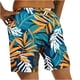 thumbnail image 3 of Puntoco Pantalones Cortos De Playa Para Hombre, Pantalones Cortos Estampados Con Bolsillo Con Cordón, Amarillo Xxxxl, Pantalones Cortos Hombre, 3 of 5