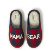 Dearfoams Women’s Mama Bear Plaid Clog Slippers