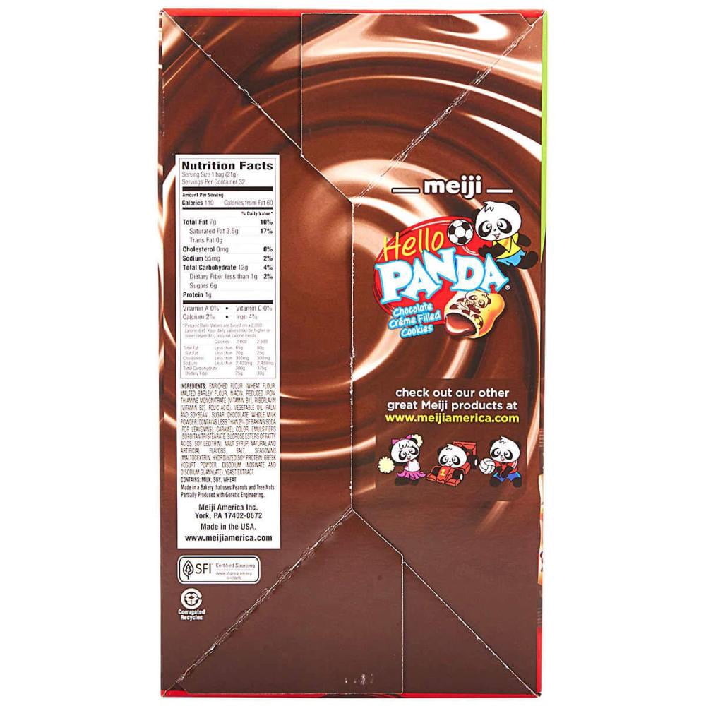 Meiji Hello Panda ( 2 Box Pack Super Saver ) Chocolate Creme Filled Cookies, Box of 32 - 0.75 Oz Bags Each