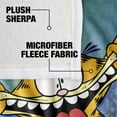 thumbnail image 4 of Garfield Blanket, 50"x60", Goofy Face Silky Touch Sherpa Back Super Soft Throw, 4 of 5