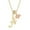 A, variant on Heart Initial Necklace,3-Circle Pink Heart-Shaped Diamond-Encrusted Crystal Gold Initial A-Z Pendant Necklace Double Layer Stackable Jewelry for Women