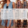 thumbnail image 4 of Atkumj Western Vest Vintage Suede Fringe Hem Long Cardigans Casual Solid Color Sleeveless Cardigans Women for Southwestern Style S, 4 of 10