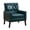 Blue, variant on Mid Century Modern Accent Chair, Dark Brown Faux Leather Office Chair for Reception - Brown Leather Club Chair for Living Room, Bedroom, or Waiting Room