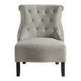thumbnail image 3 of Evelyn Tufted Chair in Linen Natural Fabric, 3 of 7