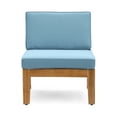 thumbnail image 5 of GDF Studio Parma Outdoor Acacia Wood 8 Seater Chat Set with Cushions, Teak and Blue, 5 of 8