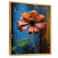 thumbnail image 2 of Designart "Blossoms of Red Marigold in Rain" Floral Framed Wall Art - Traditional Red Marigold Bedroom Framed Canvas Wall Art, 2 of 6