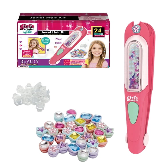 Vogacara Estampador de gemas para el cabello fácil de usar, regalo de peinados brillantes, regalos de Navidad para niñas, Kit de trenzado de Cuidado del cabello