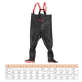 thumbnail image 4 of Unisex PVC Chest Waders Size 44: Lightweight, Waterproof & Slip-Resistant Fishing Wading Pants with Seamless Design, Reinforced Anti-Slip Outsole, Puncture Protection, and Repair Patch Included –, 4 of 6