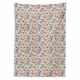 thumbnail image 2 of Hearts Tablecloth, Colorful Hearts for Valentines Day Love Hand Drawn Happiness Joy Theme, Rectangle Satin Table Cover Accent for Dining Room and Kitchen, 60" X 84", Multicolor, by Ambesonne, 2 of 2