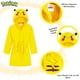 thumbnail image 2 of Bata Pokémon 3D con capucha de Pikachu, forro polar suave para niños, 2 of 7