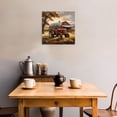 thumbnail image 2 of ZHONGYUTONG Old Barn Canvas Rustic Wall Art Farm Red Tractor Picture Vintage Farmhouse Country Painting for Living Room Decor Framed (12.00" x 12.00"), 2 of 5