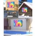 thumbnail image 2 of Outdoor TV Cover 48 to 50 Inch Weatherproof, Abstract Ethnic Tie Dye Art Waterproof TV Screen Protector for Outside Decor with Zipper and Pocket 48"L x 30"H , Colorful, 2 of 7