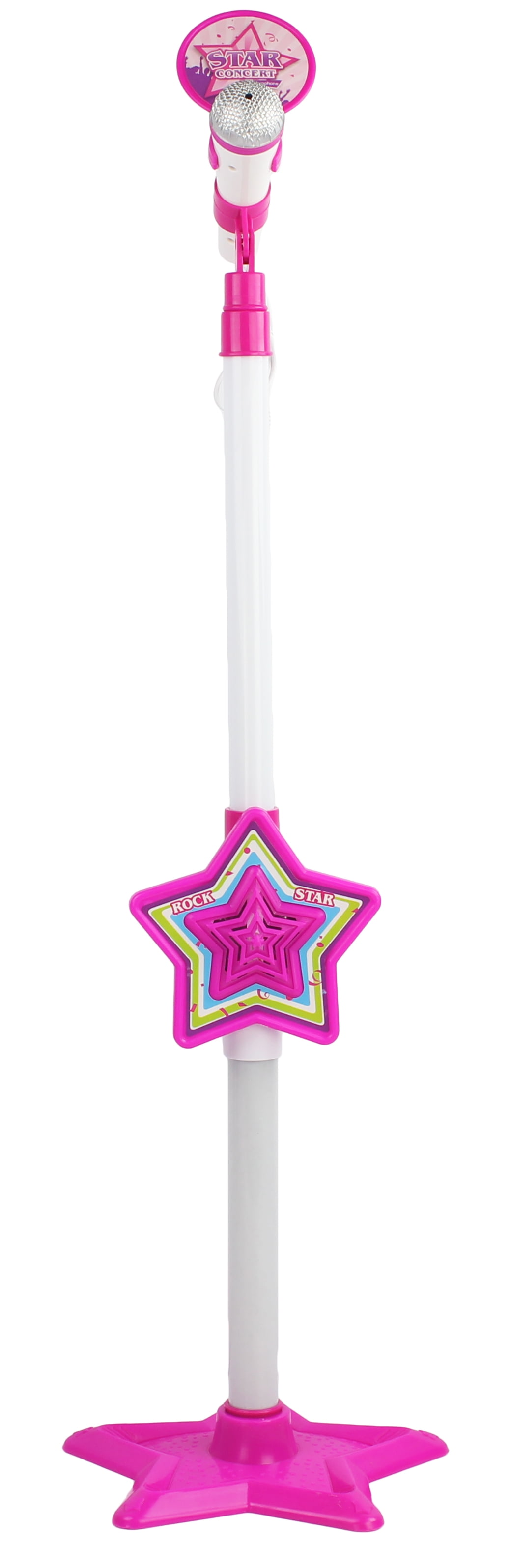 AJ Toys & Games Girls Light Up Standing Battery Operated Working Toy Microphone Be a Star Comes with Mic Jack and an MP3 Jack 