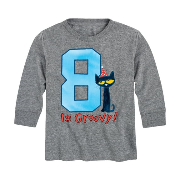 Pete the Cat - Happy 8th Birthday - Toddler And Youth Long Sleeve Graphic T-Shirt