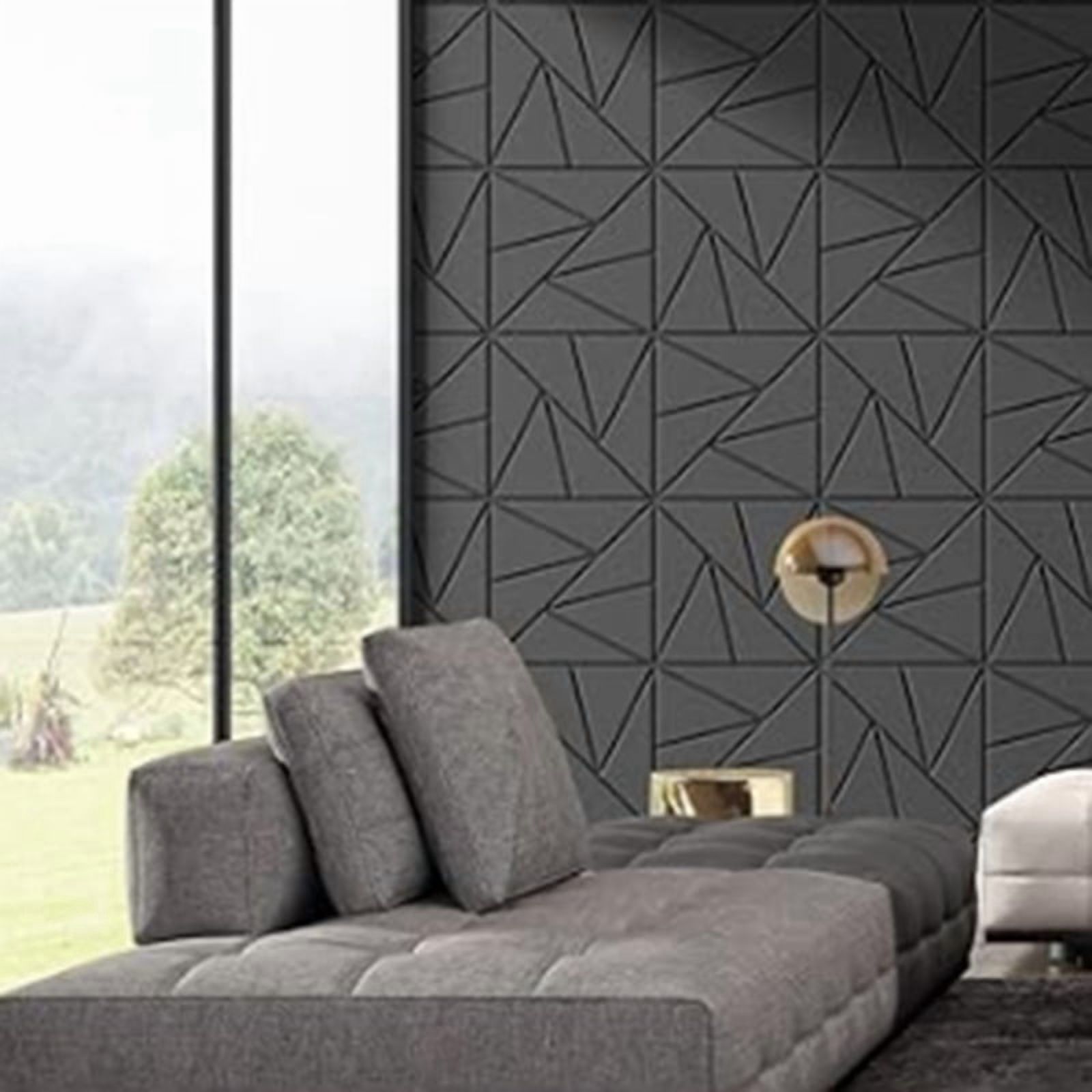 12 Pack Self Adhesive Acoustic Panels 11.8inch X 11.8inch Sound Proof Foam Panels (Black)