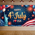 thumbnail image 7 of Patriotic Theme Celebration Banner July 4th Independence Day Decor American Flag Fireworks for Outdoor Event Holiday Party, 7 of 7
