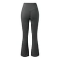 thumbnail image 5 of Bootcut Yoga Pants for Women High Waist Dress Pants Flare Leggings Workout Pant Casual Work Stretchy Leggings Athletic Gym Seamless Gray,2XL, 5 of 6