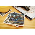 thumbnail image 3 of Atlanta, Georgia, Skyline at Night (Absorbent Ceramic Coasters Set of 4 Matching Images, Cork Back, Kitchen Table Decor), 3 of 3