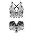 thumbnail image 2 of LilyLLL Womens Babydoll Bralette Lace Bra Bustier Lingerie Panties Underwear Set, 2 of 3