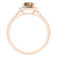 thumbnail image 4 of Clara Pucci 14K Rose Gold 1.86ct Champagne Solitaire with Accents Ring, 4 of 8