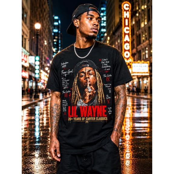 Lil Wayne Carter Classics Graphic Tee, Hip Hop Concert T-Shirt