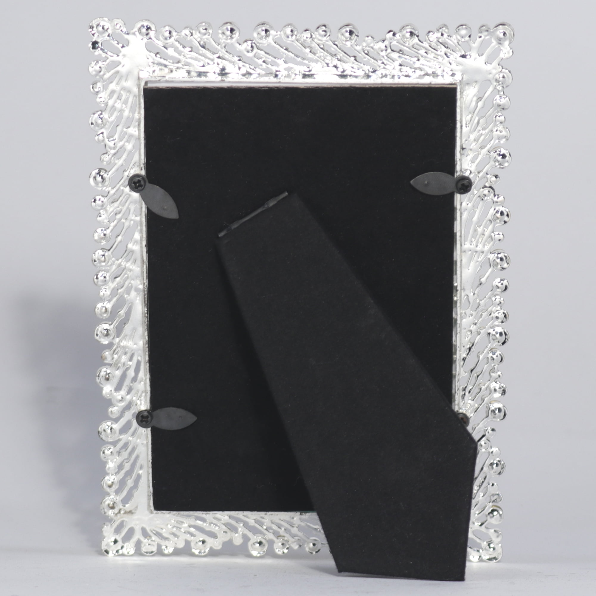 6x6 Frame Stainless Steel Silver Picture Frame - Modern Frame Includes UV  Acrylic Shatter Guard