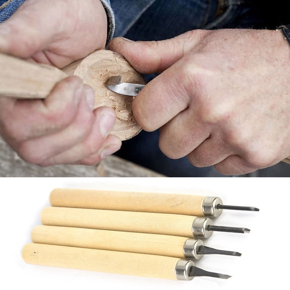 Wood Carving Tools Durable Wood Carving Knife Carving Tools for Rubber Four-Piece Set, Carving Knife Set
