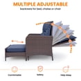 thumbnail image 5 of Brefac 5 PCS Patio Furniture Set with 6 Angle Adjustable Backrest for Patio or Pool,Blue, 5 of 12