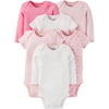 Child of Mine by Carters Newborn Baby Girl Short and Longsleeve Bodysuit Set 6-Pieces