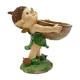 thumbnail image 2 of Estatua de jardín de pequeños alimentador de pájaros de escultura linda figurina de aves para pájaros para patio patio balcón de balcón de micro, 2 of 8
