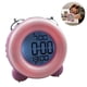 thumbnail image 2 of Simple Digital Clock Loud Alarm Clock Battery Operated Easy To Set Electronic Twin Bell Snooze Portable Lcd Clock For Kids-Pink, 2 of 4