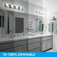thumbnail image 3 of 6 Pack LED Vanity Light Bulbs, Dimmable G25 Globe Bulbs, 5W=40W, E26 Base, Daylight, 3 of 8