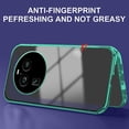 thumbnail image 6 of Compatible with Oppo Find X6 Pro Case with Built-in Privacy Glass Screen Protector, Ultra Slim Oppo Find X6 Pro Phone Case Clear for Women Men Shockproof Protective Cover (Green), 6 of 14