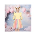 thumbnail image 5 of Sunny Fashion Girls Dress Yellow Rainbow Ombre Ruffle Tulle Dance Show Party Holiday Soft Comfortable 7 Years, 5 of 7
