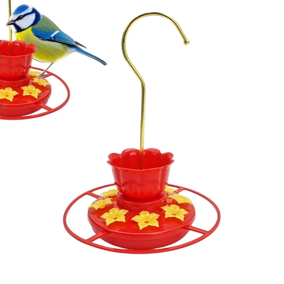 Hummingbird Feeder, Plastic Hummingbird Feeders for Outdoors, with Built-in Ant Guard - Circular Perch, Wide Mouth,& Ant Moat