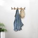 thumbnail image 4 of Wooden Coat Hooks for Wall - Bamboo Wooden Coat Rack Wall Coat Hanger Farmhouse Coat Hanger Wall Mount, 4 of 4