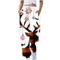 thumbnail image 2 of WXLWZYWL Women Merry Christmas Sweatpants Drawstring Jogger Snowflake Fun Print Elastic Waist Casual Trousers Warm Comfy Pants with Pockets, 2 of 5
