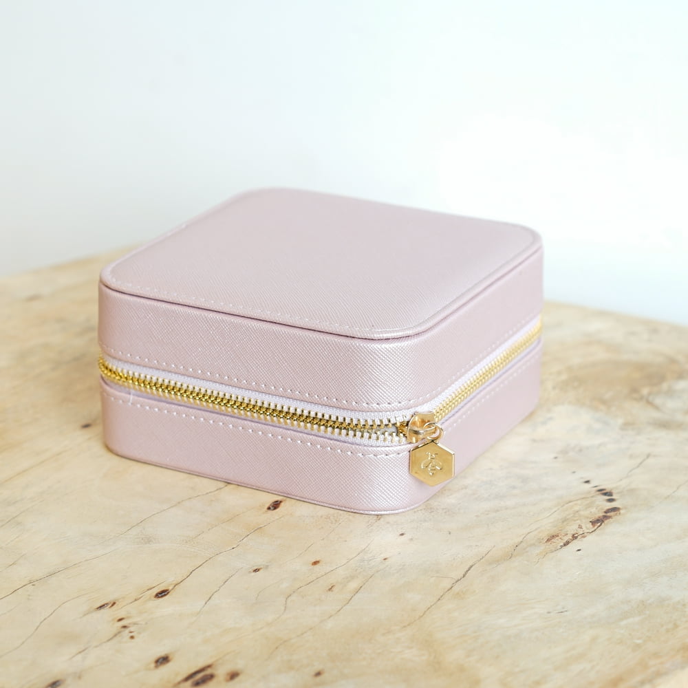 Hives and Honey Hives & Honey Zoey Pink Jewelry Box for Women, Travel