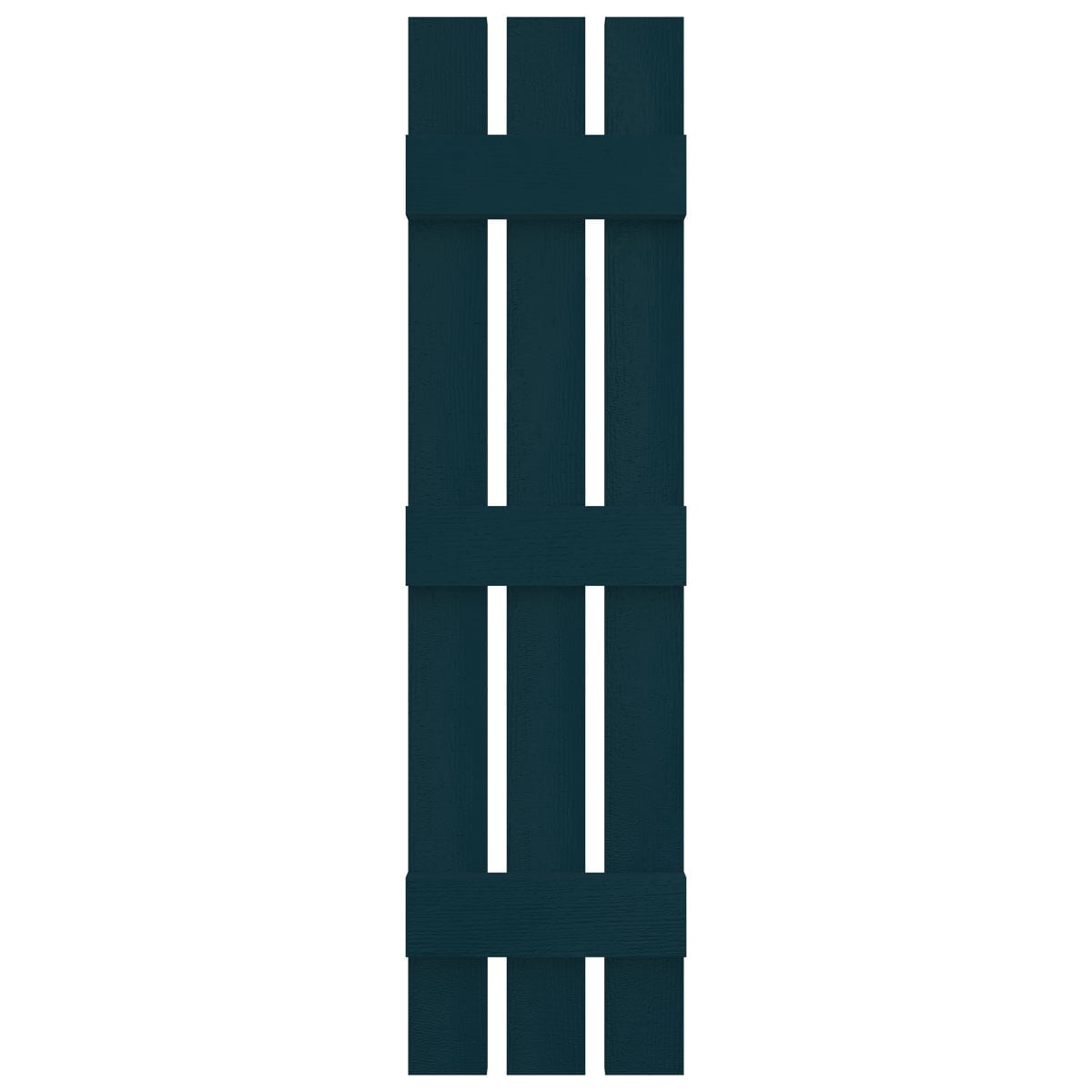 12"W x 63"H Mid-America Vinyl, Standard Size Three Board Spaced Shutters, w/Installation Shutter-Lok's & Matching Screws, 166 - Midnight Blue