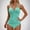 Mint Green, variant on Women's Sports Bikinis Bathing Suits V Neck Tops Briefs Stretchy Breathable Comfortable Adjustable Seamless Beachwear for Women Split Tankini Swimsuits
