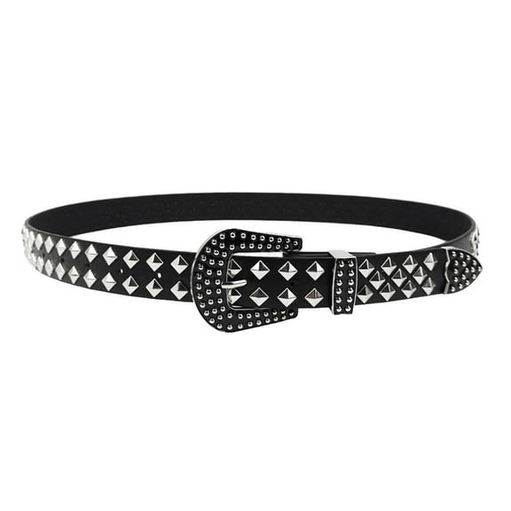 Stylish Punk Belt With Rivet Studs Adjustable Belt For Youth Rock Culture Fans
