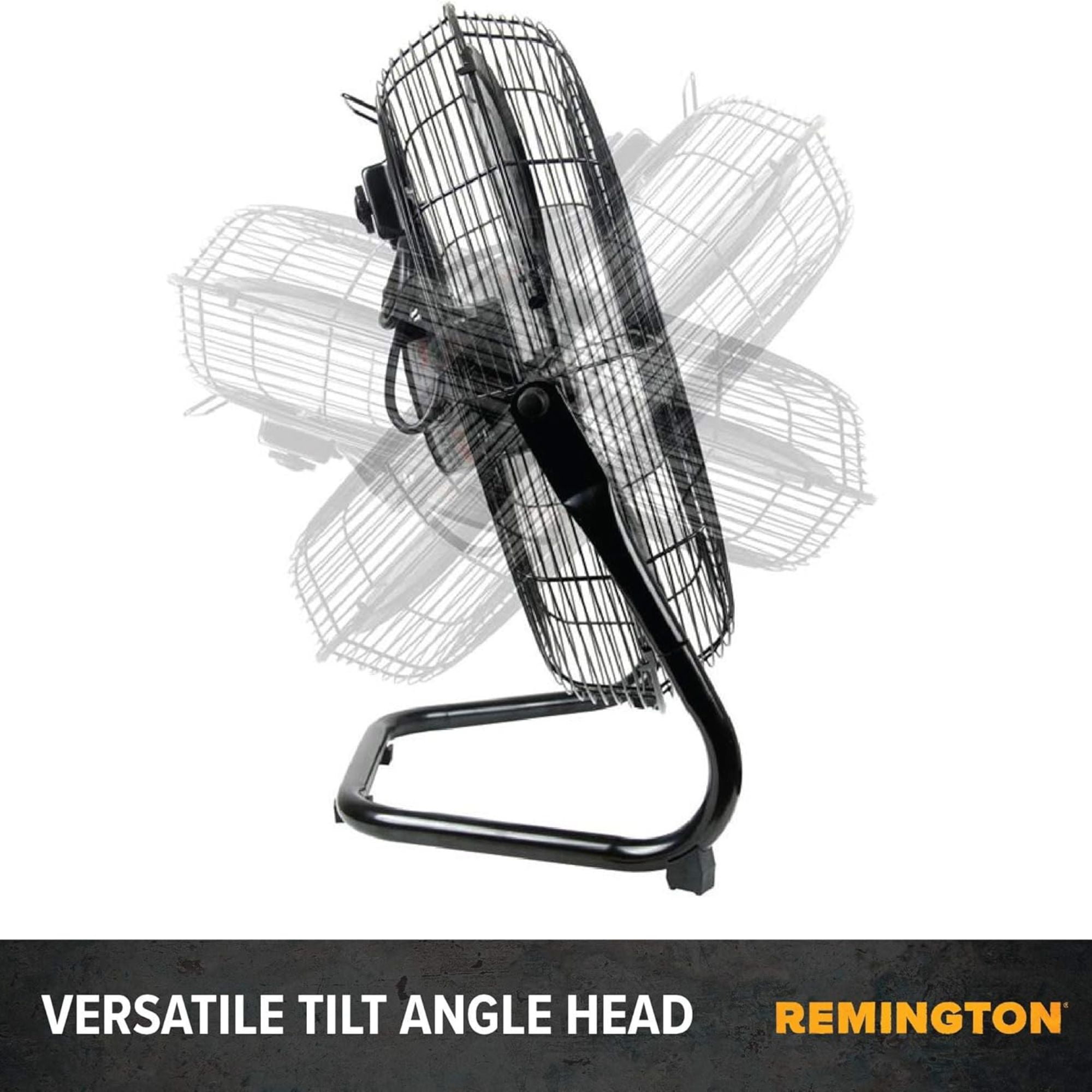 Remington 20" High Velocity Floor Fan, 3 Speed Portable Cooling Unit, Black