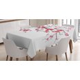 thumbnail image 1 of Ambesonne Japanese Tablecloth Rectangular Table Cover, Blossoms Sakura Plant, 52"x70", Dark Brown Dark Coral, 1 of 3