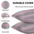 thumbnail image 4 of Waterproof Throw Pillow Covers Set of 2, 26x26 Inch Pink Ombre Decorative Pillowcases Outdoor Pillow Slip Cushion Covers Set for Couch Tent Grey Modern Art Farmhouse, 4 of 7