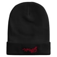thumbnail image 5 of Christmas Heartbeat Embroidered 12 Inch Long Knitted Beanie - Black OSFM, 5 of 5