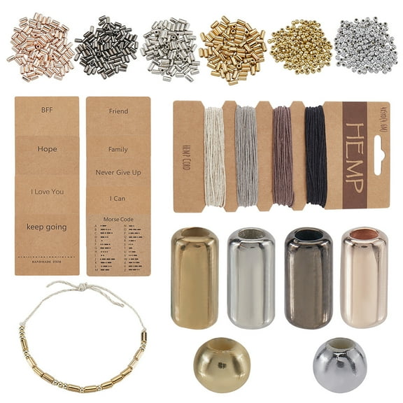 DIY Bracelet Making Kits Mixed Color 6x3mm Hole: 1.6mm