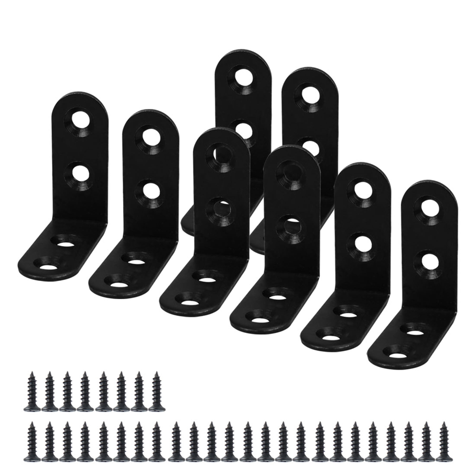 Uxcell 40 X 40mm Angle Bracket Metal Black L Shaped Angle Brackets