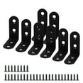 thumbnail image 1 of Unique Bargains Support d'Étagère en Métal Noir avec Vis 40 x 40mm, 8 Pcs, 1 of 7