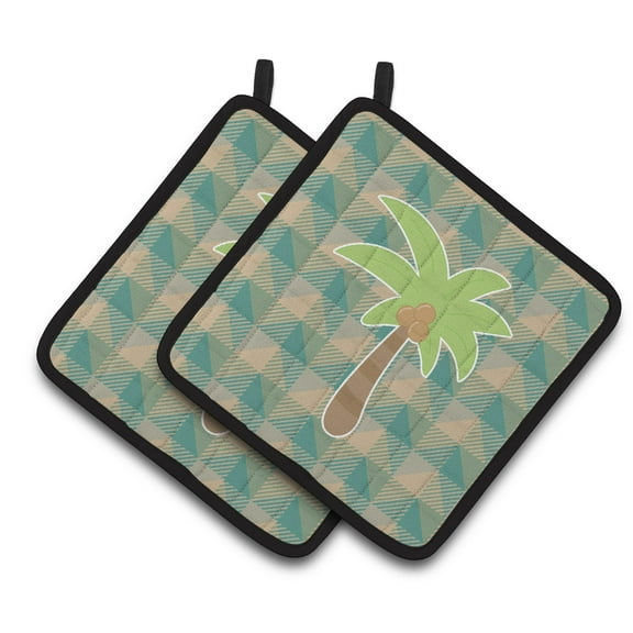 Caroline's Treasures Palm Tree Pair of Pot Holders